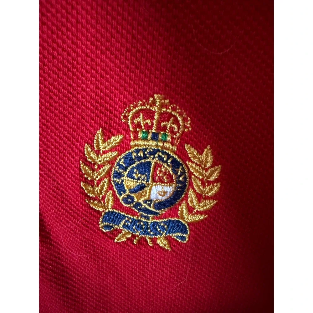 Polo Ralph Lauren Mens Red Cotton Pique Crest Logo Polo Shirt XXL Short Sleeve